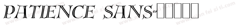 Patience Sans字体转换